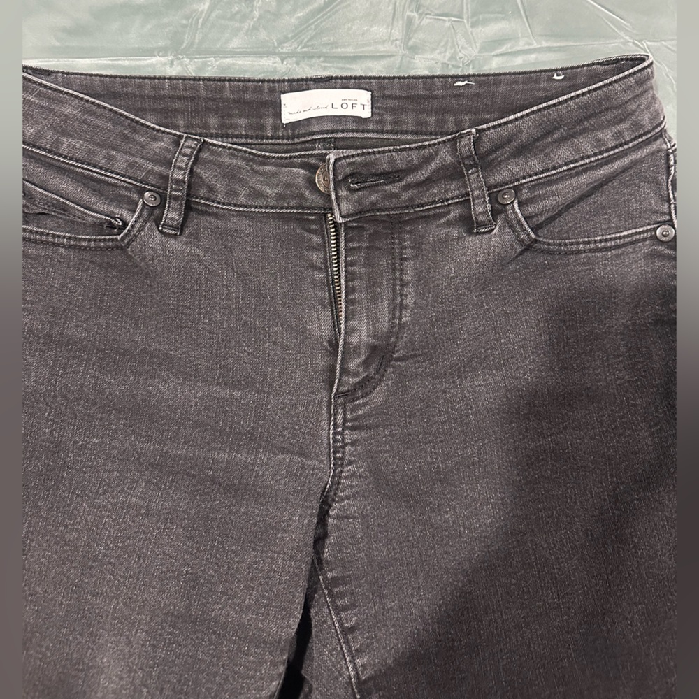 LOFT Women's Charcoal High Rise Jeans